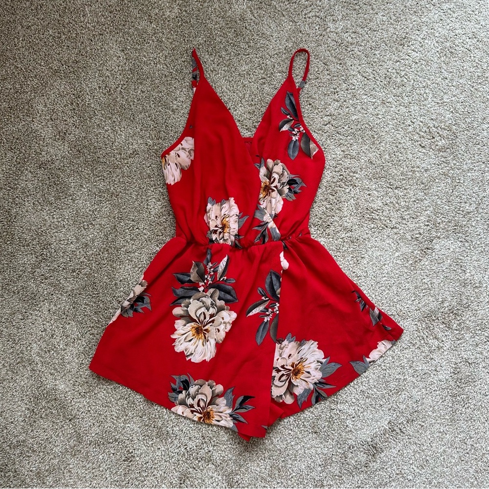 Reverse Floral Romper